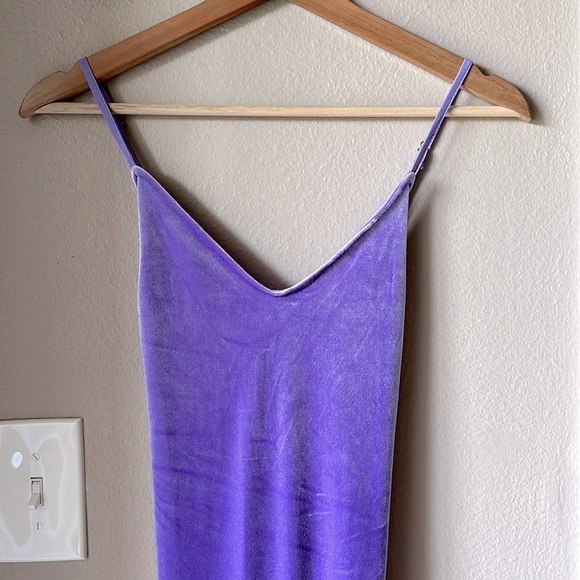 URBAN OUTFITTERS Purple Y2K Velvet Cris Cross Back Maxi Dress - Picture 4 of 10